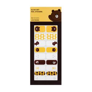 [Missha] (Line Friends Edition) Glam Nail art stickers [No. 1 Brown]