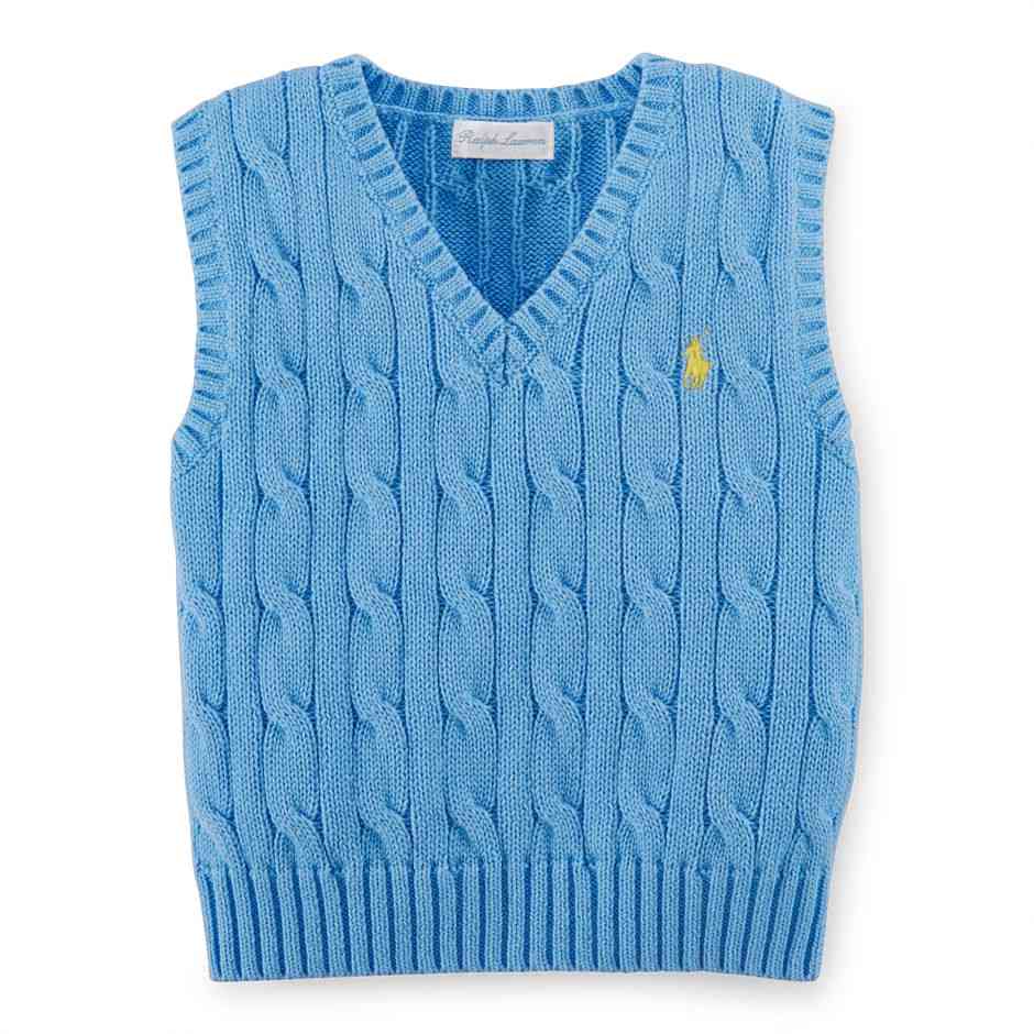 COTTON V-NECK SWEATER VEST