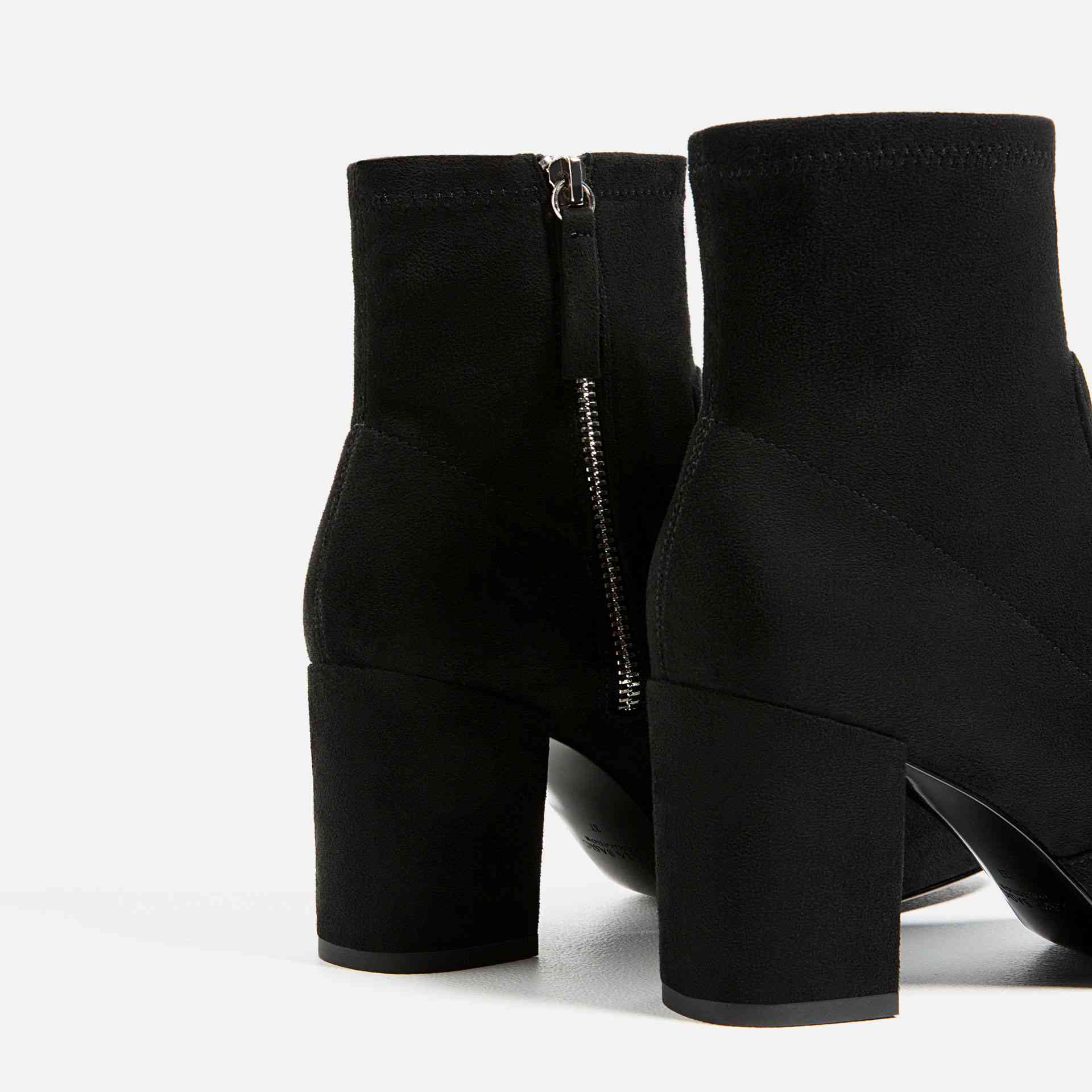 Zara Elastic High Heel Ankle Boots