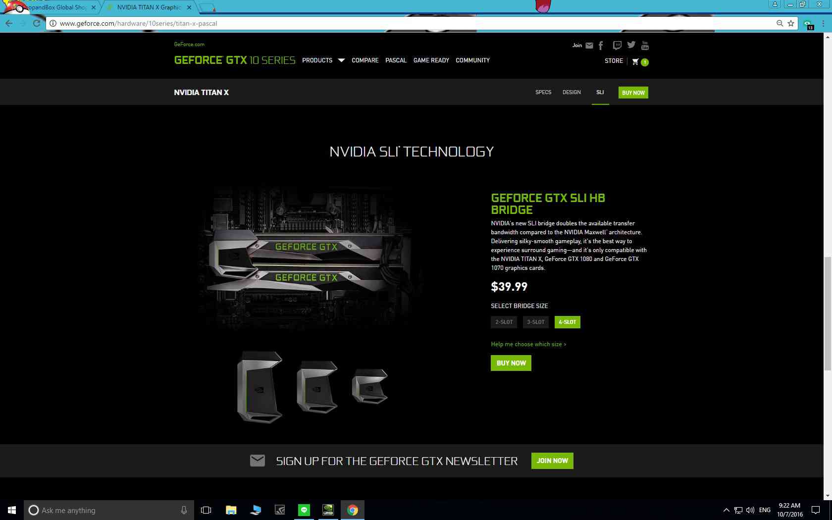 Nvidia HB SLI Bridge 4-Slot