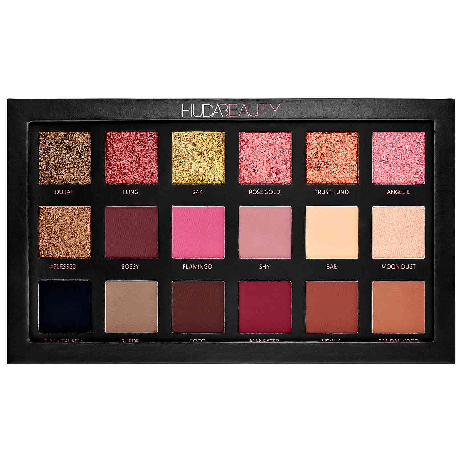 Huda Beauty Textured Shadows Palette Rose Gold Edition