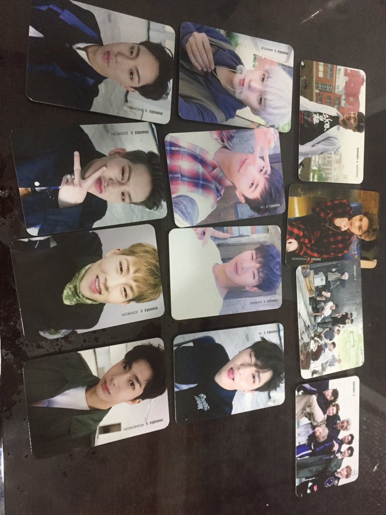 various mosnta x album photocards