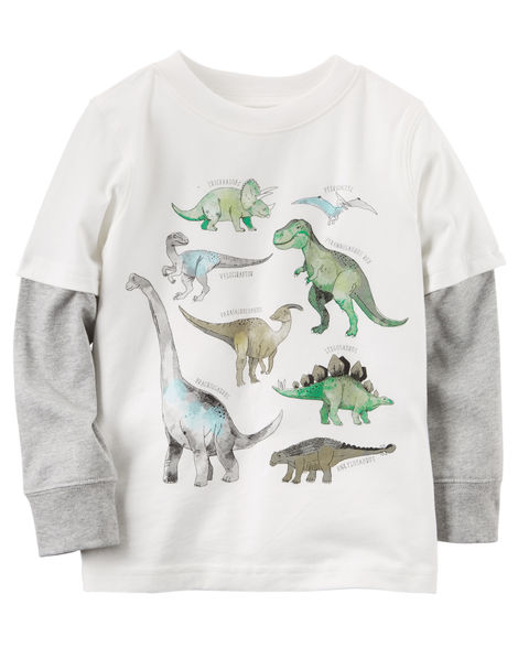Carter's Layered-Look Dinosaur Graphic Tee
