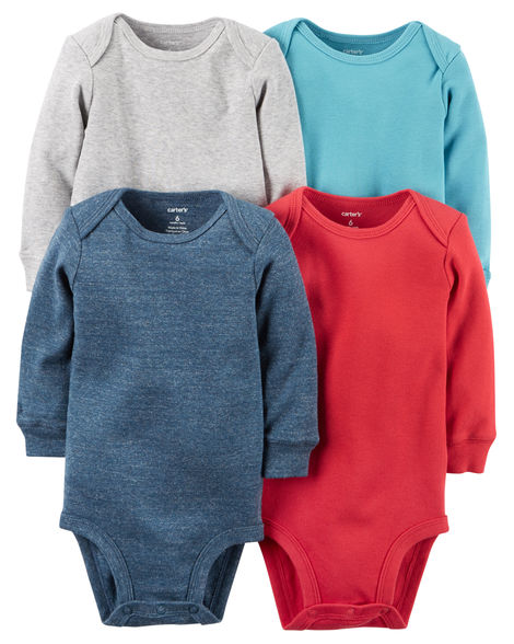 Carter's 4-Pack Long-Sleeve Bodysuits