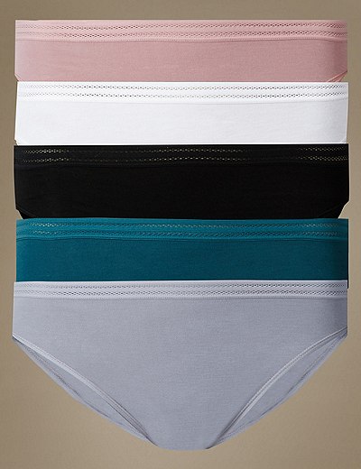 5 Pack No VPL High Leg Knickers