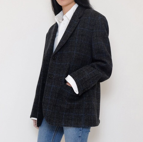 ami jacket grey check