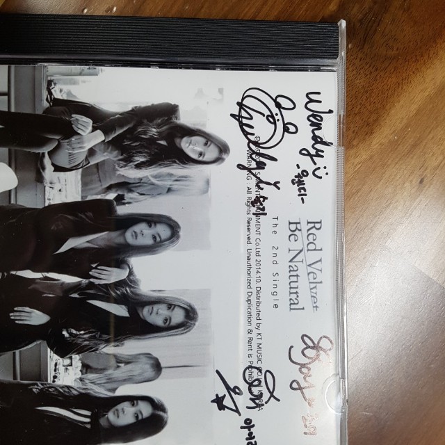 red velvet be natural signed album