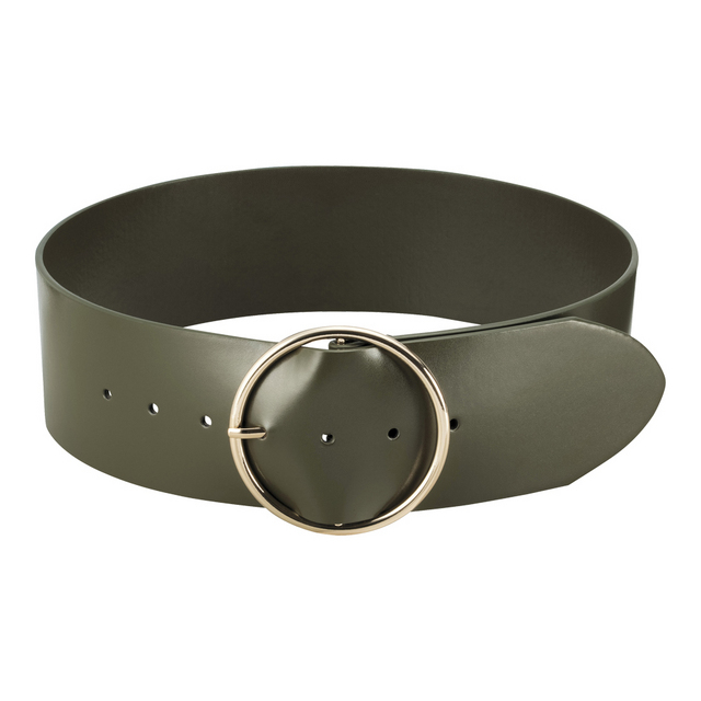 Circle Buckle Wide Belt