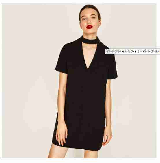 Zara black choker dress