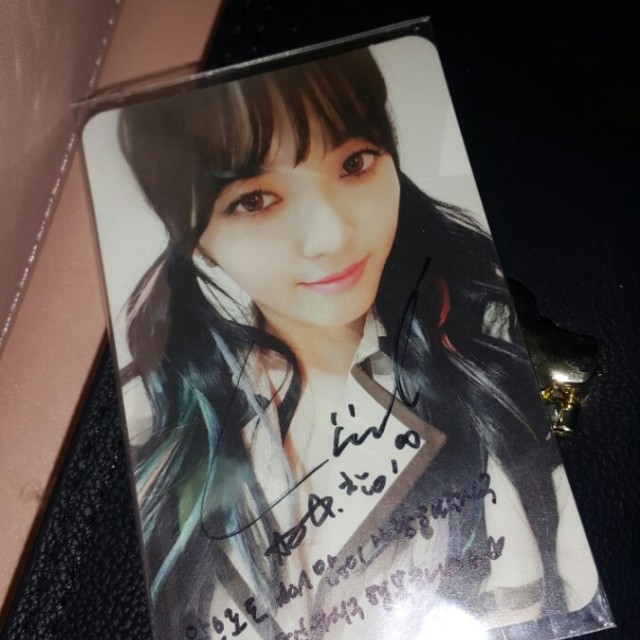 Chanmi sign photocard