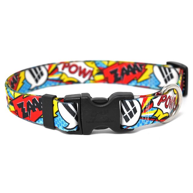 Comics Print Adjustable Dog Collar