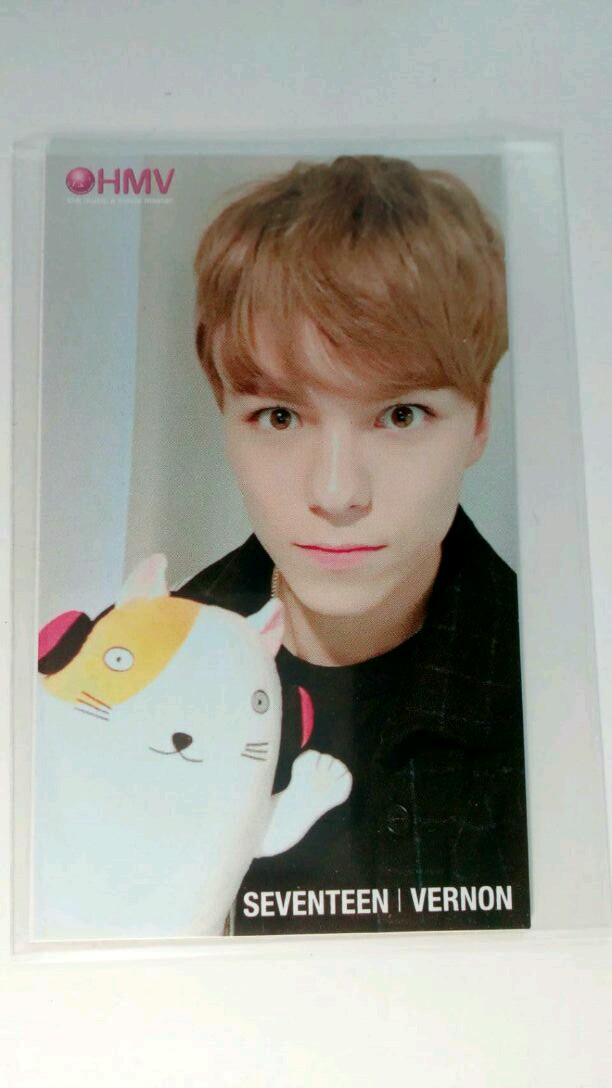 Seventeen HMV Dino and Vernon cards