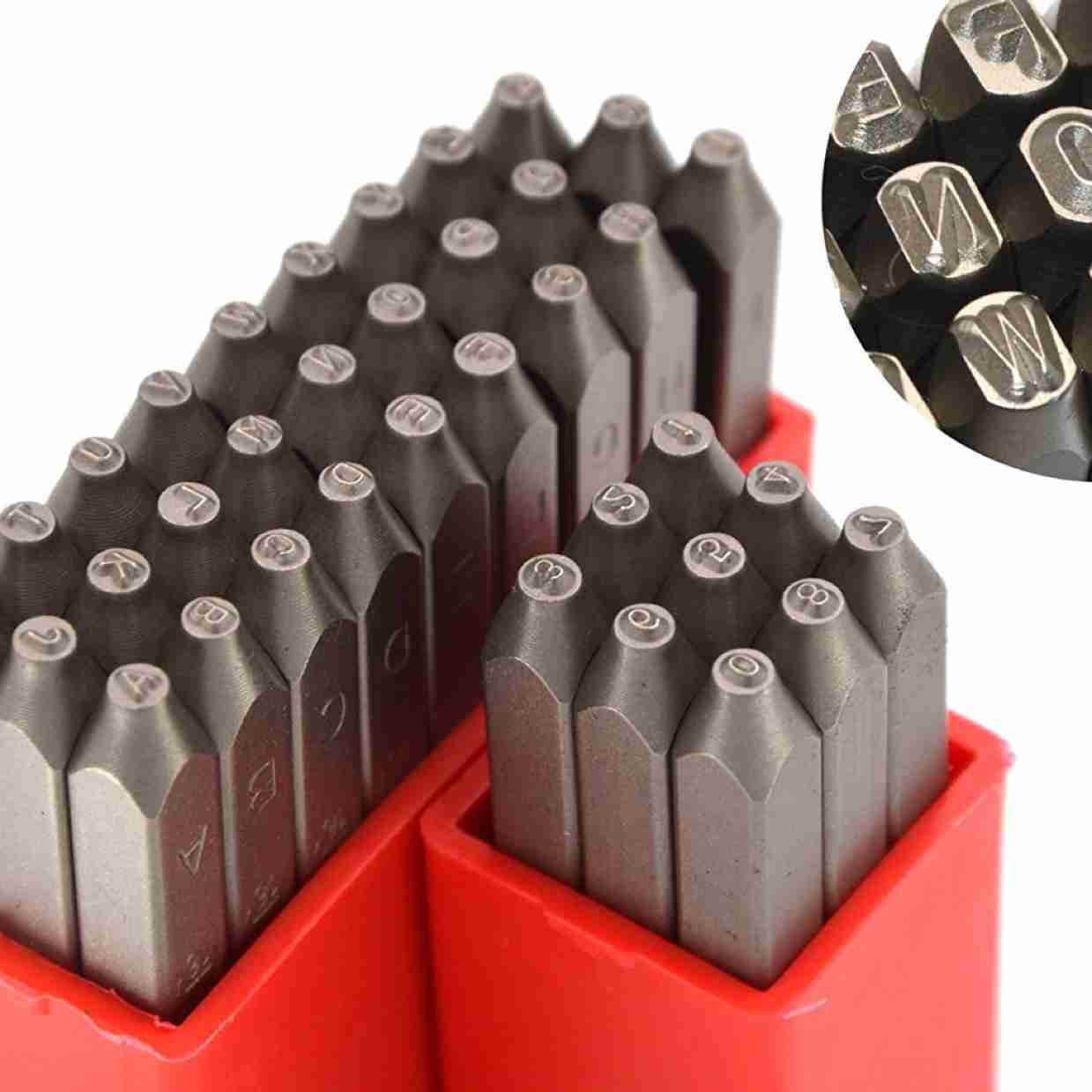 3/64(1mm) High Hardness Carbon Steel Uppercase Number and Letter Ball Pein 