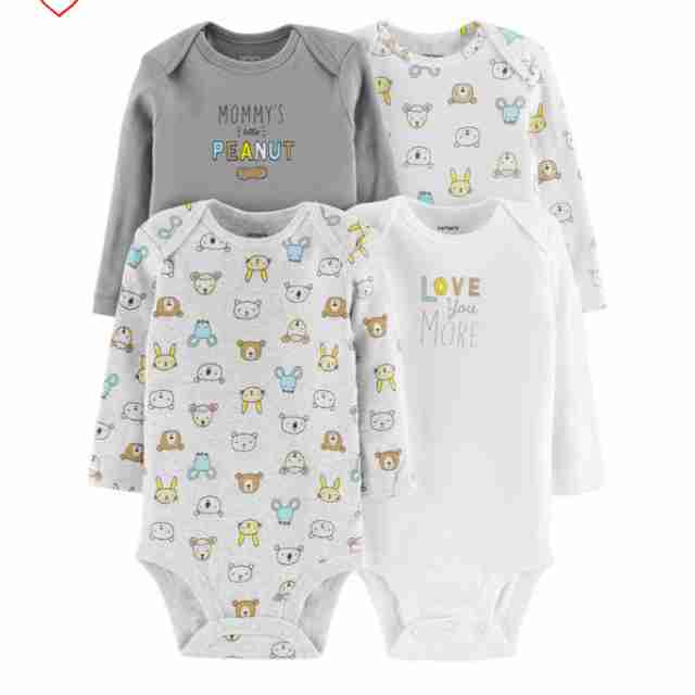 4-Pack Long-Sleeve Original Bodysuits