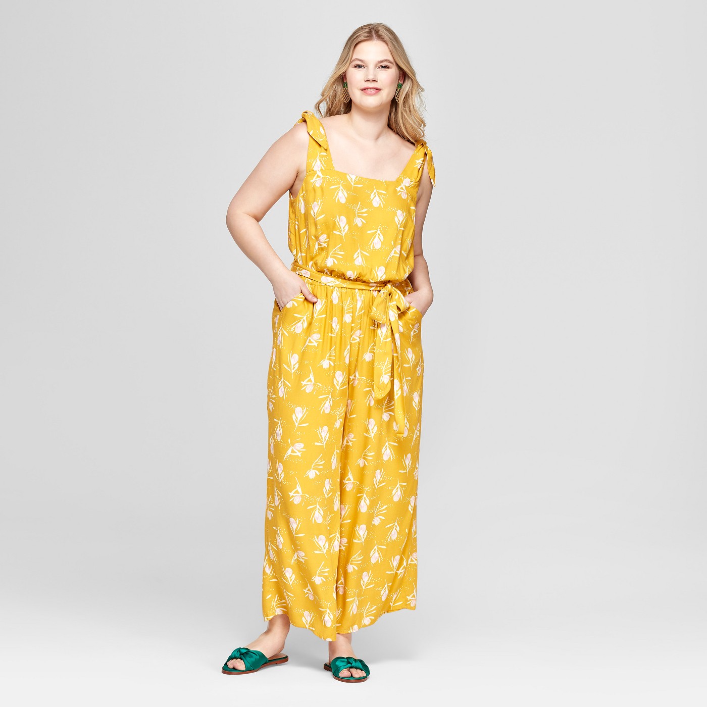 Floral Print Woven Jumpsuit