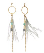 Saturday Afternoon Mint Feather Earrings