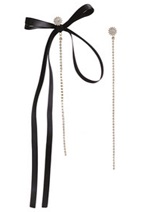 Traveling the Milky Way _black ribbon_ Long Drop _Earrings