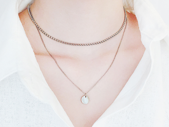 Burning Surgical Steel Layered Necklace