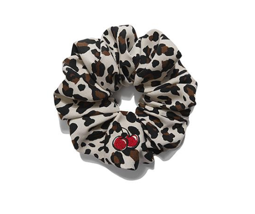 CHERRY SCRUNCHIE IS [LEOPARD]