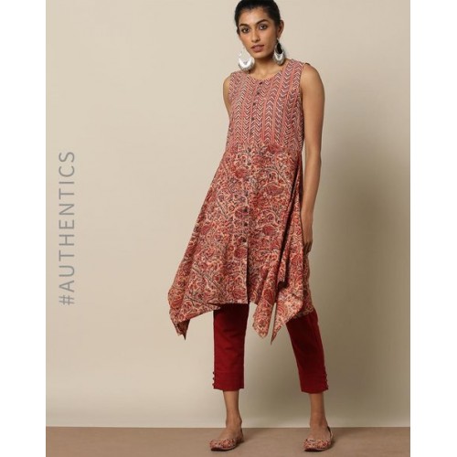 Handblock Print Kalamkari Cotton Dress