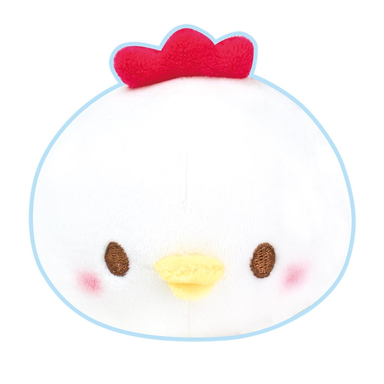 Piyomaru ball chain plush white