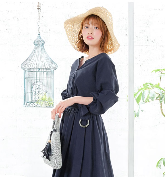 Ring belt 2 way blouse