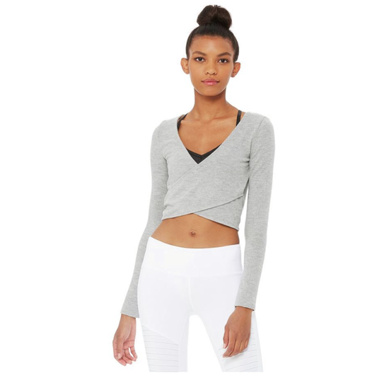 Amelia Luxe Long-Sleeve Crop Top