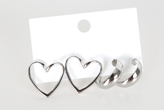 Heart Earrings Set