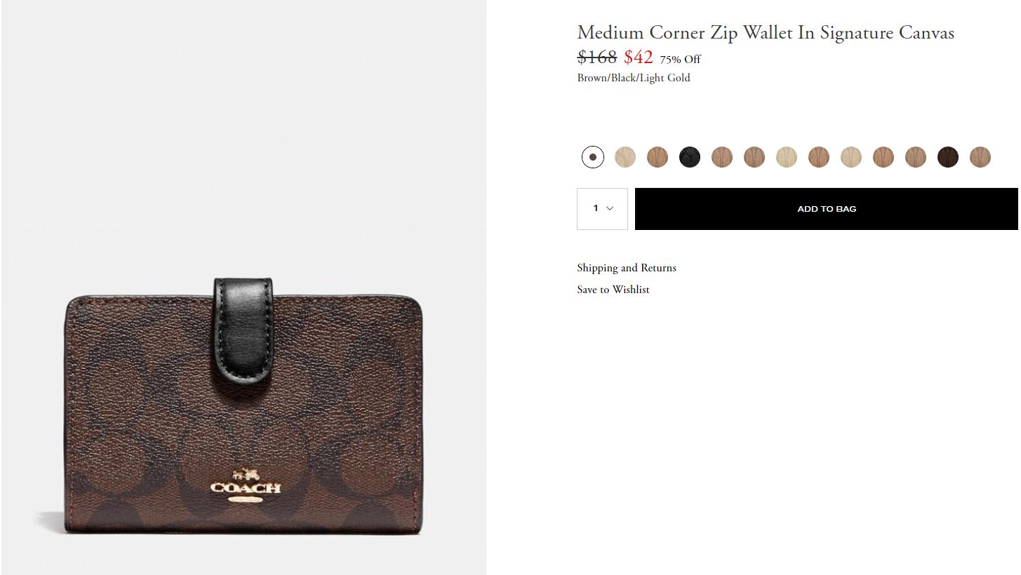 Medium Corner Zip Wallet In Signature Canvas