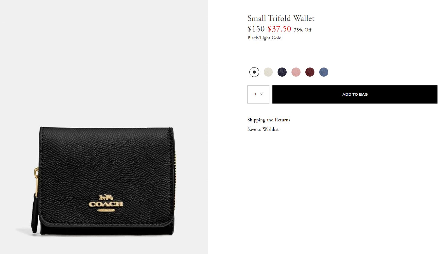 Small Trifold Wallet