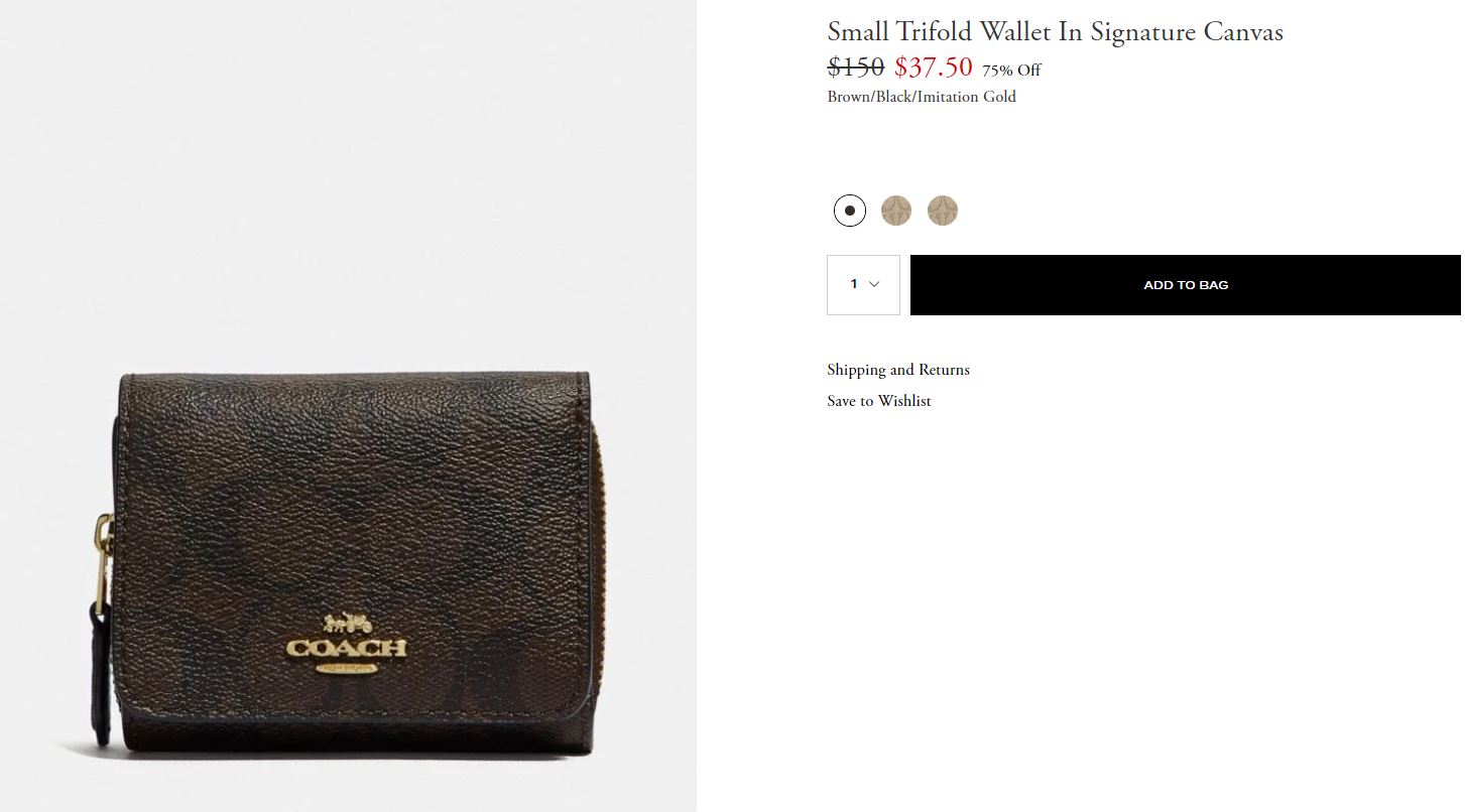 Small Trifold Wallet In Signature Canvas