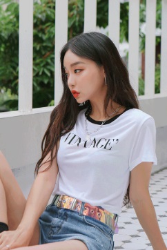 Vintage round scheme short sleeves