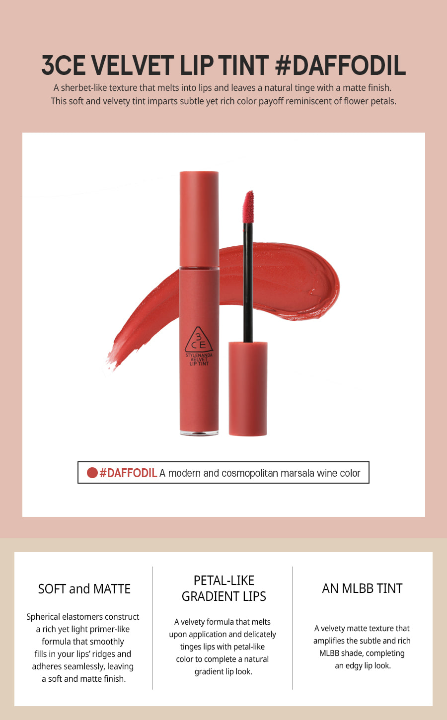 3CE VELVET LIP TINT