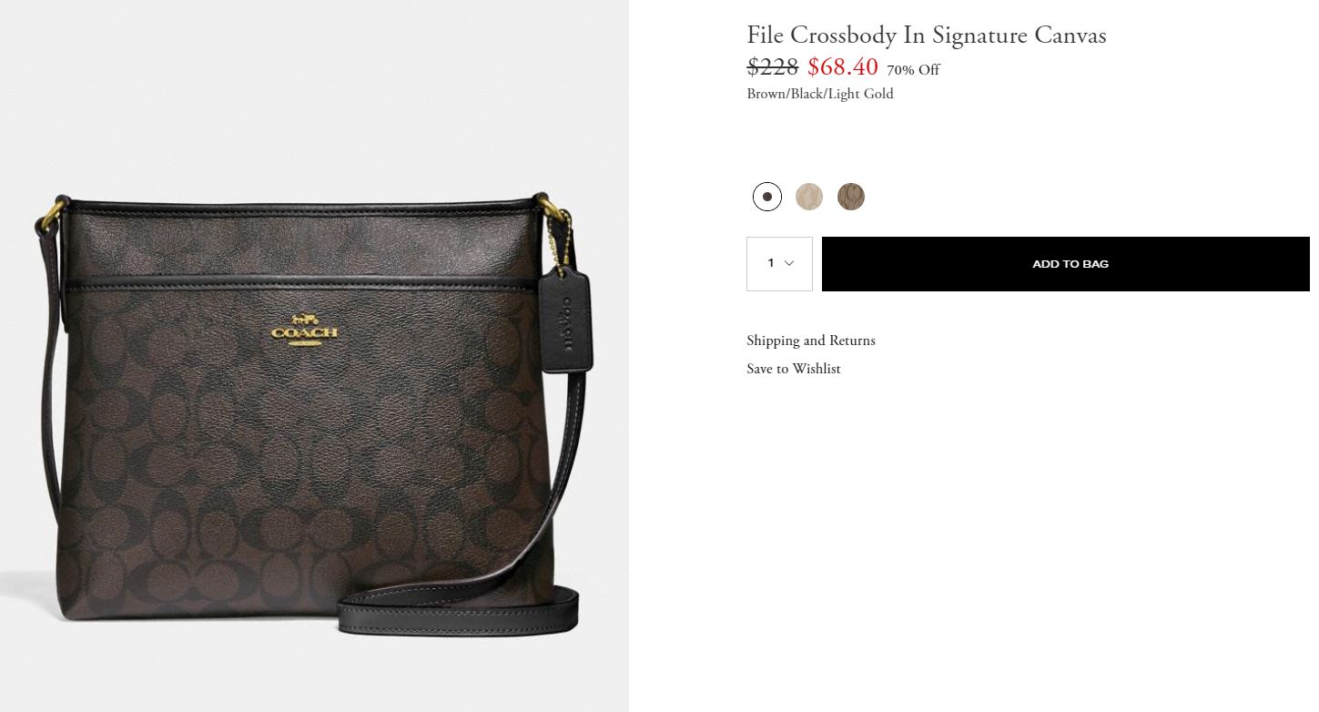 File Crossbody In Signature Canvas