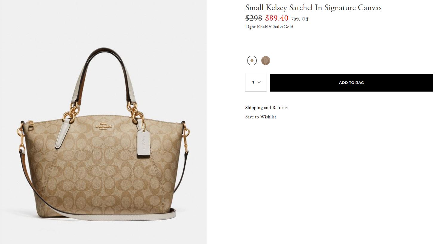 Small Kelsey Satchel In Signature Canvas