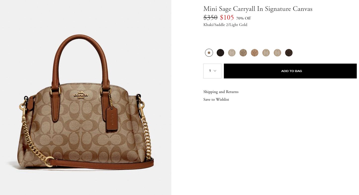 Mini Sage Carryall In Signature Canvas