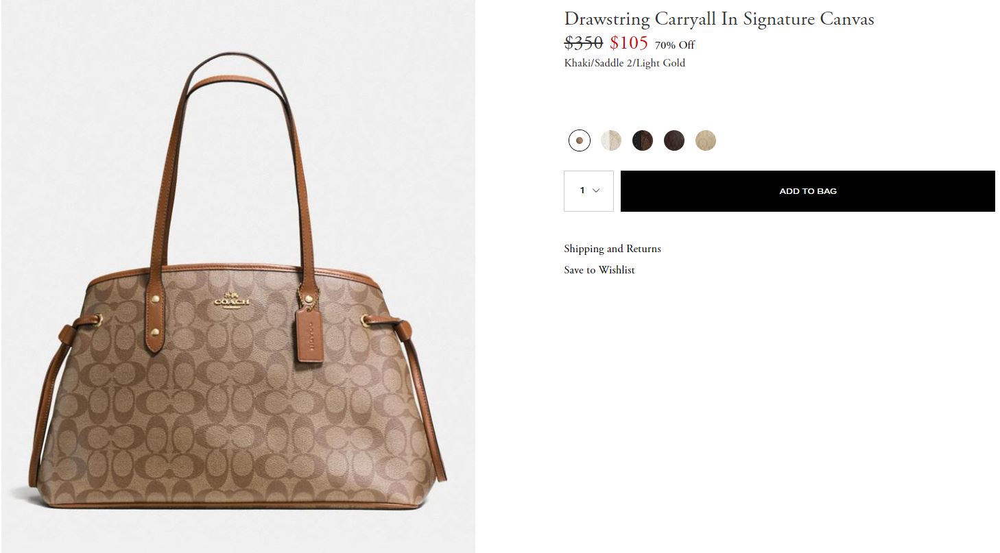 Drawstring Carryall In Signature Canvas