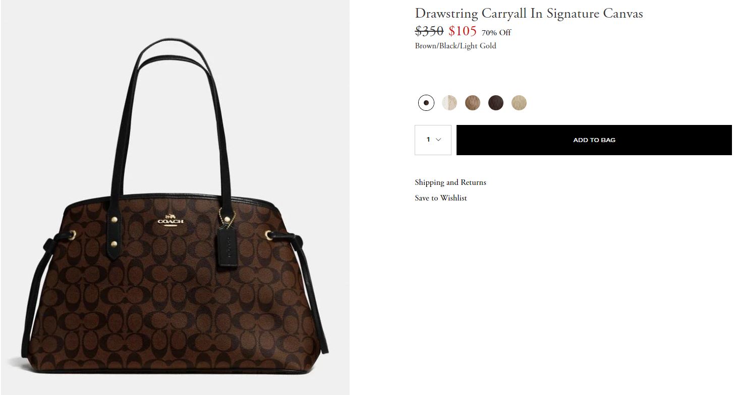 Drawstring Carryall In Signature Canvas