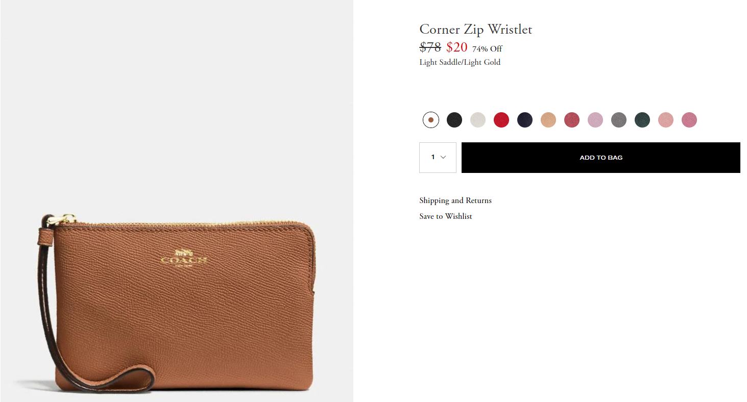 Corner Zip Wristlet