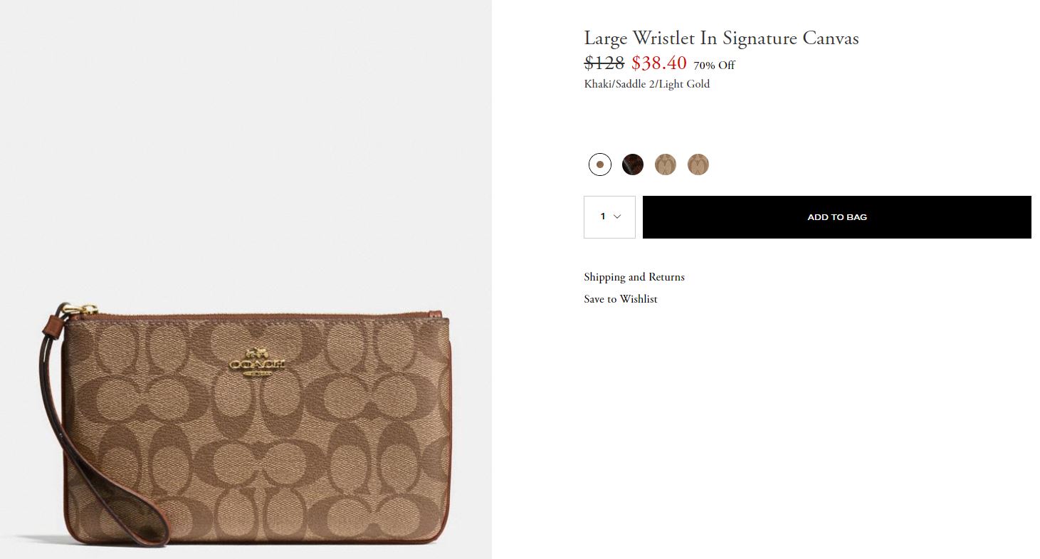 Large Wristlet In Signature Canvas