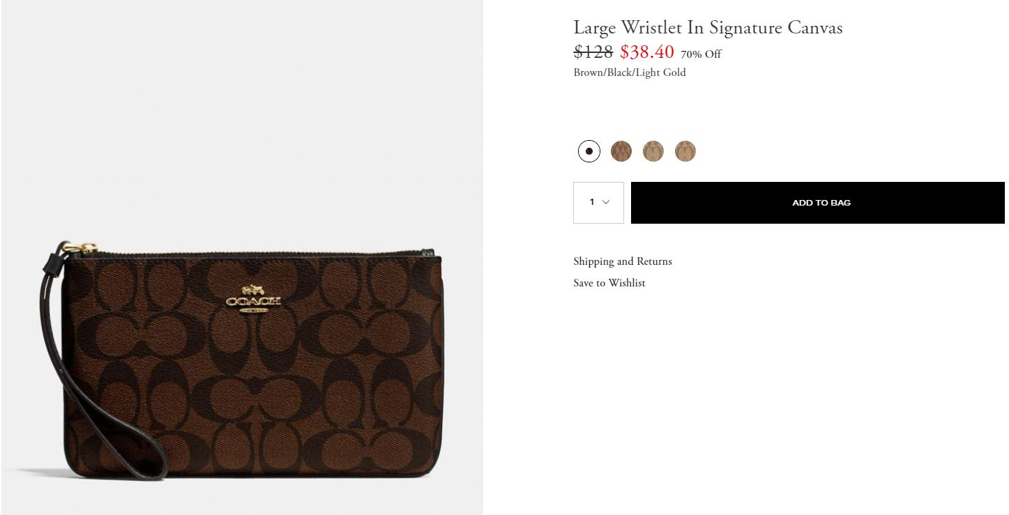Large Wristlet In Signature Canvas