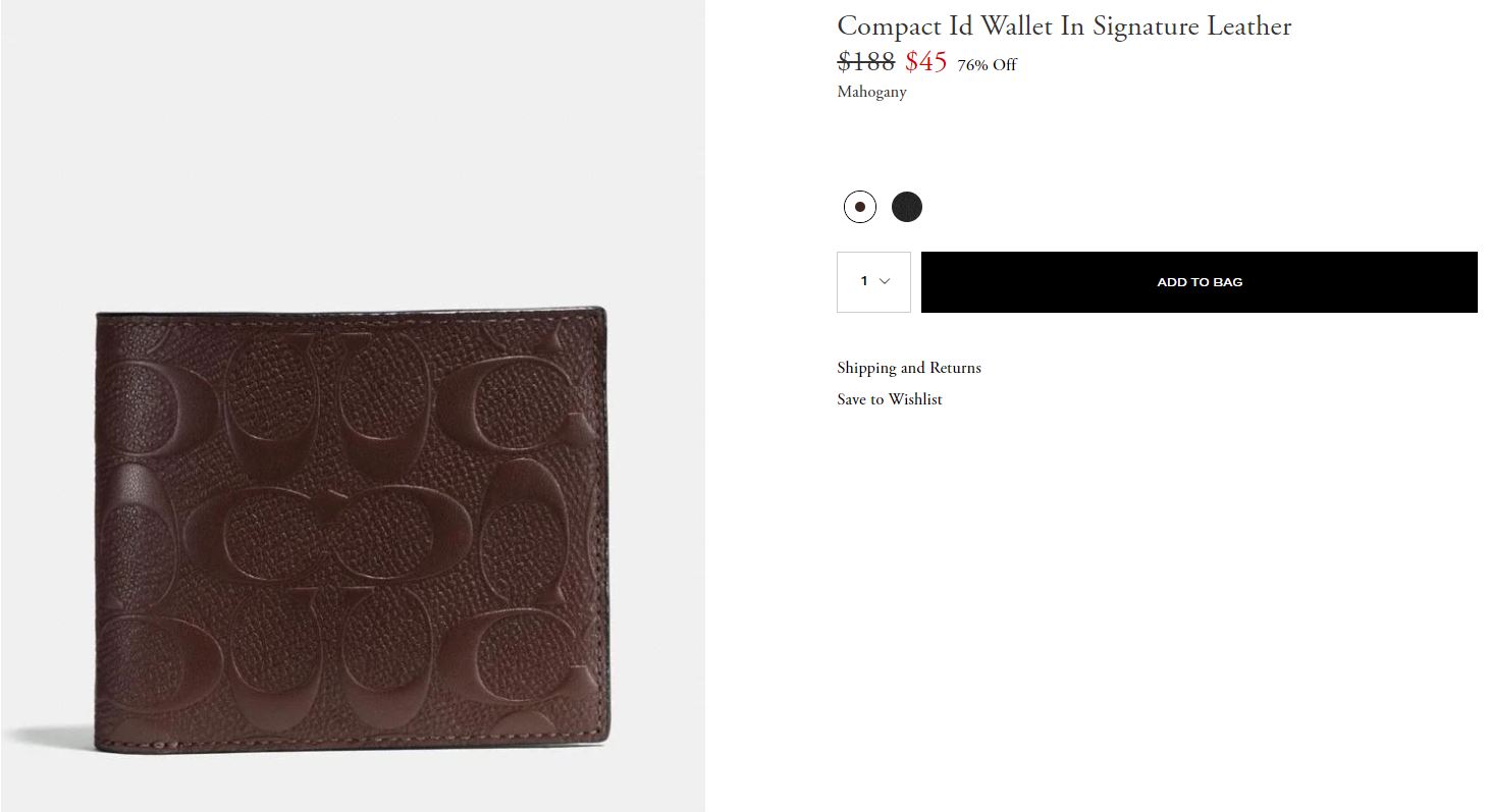 Compact Id Wallet In Signature Leather