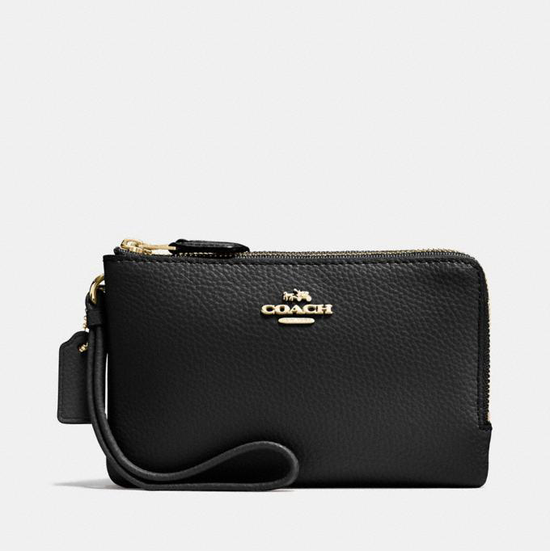 Double Corner Zip Wristlet