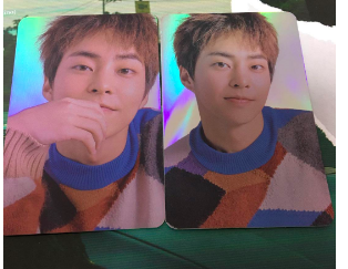 Set of hologram trading cards