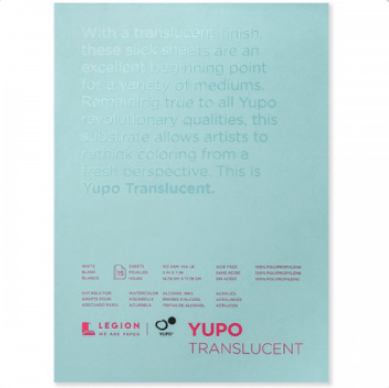 Yupo Translucent Multimedia Paper Pad ( 104lb., 15 sheets)