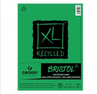 XL Recycled Bristol Pad (25 Sheets - Tape Bound)