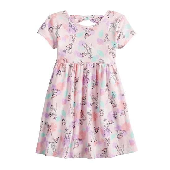 Bambi Toddler Girl Bow Back Skater Dress