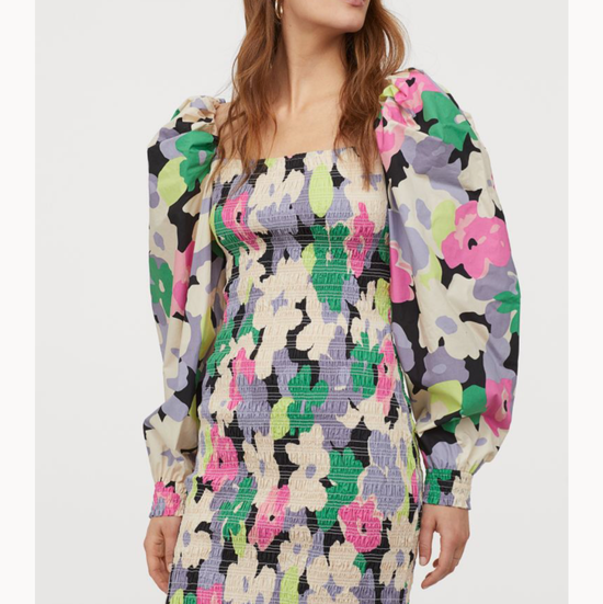 Puff sleeve dress