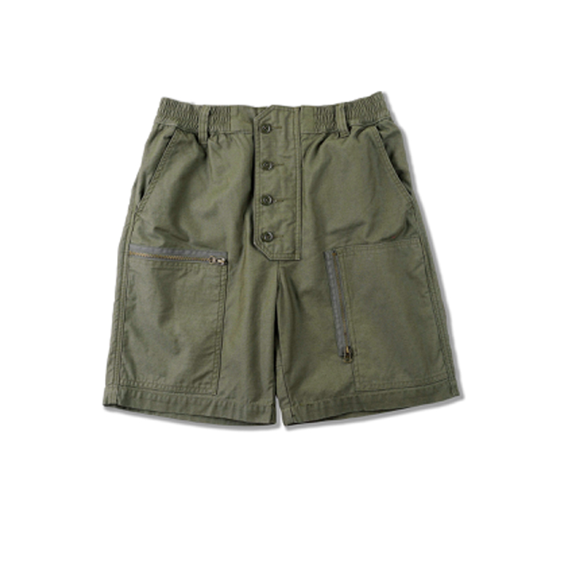 FOCUS BLUE Military Half Pants (OLIVE)