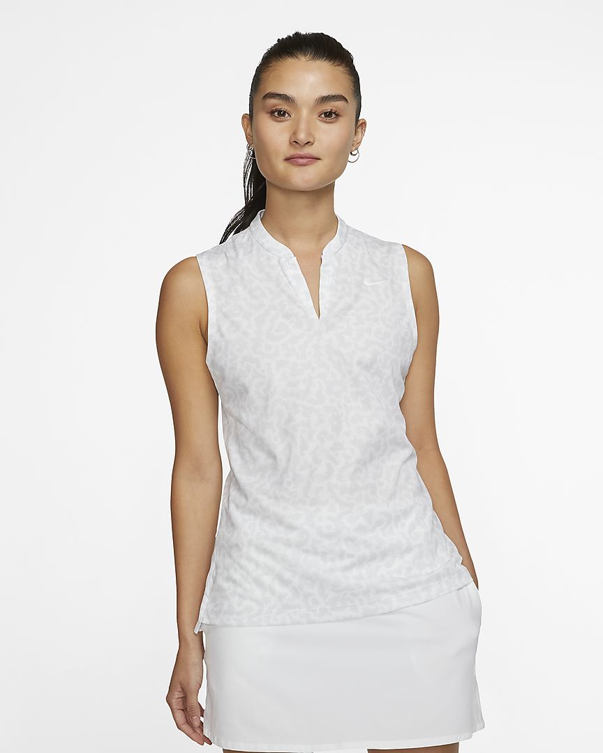 Women-s Sleeveless Printed Golf Polo Nike Dri-FIT Victory